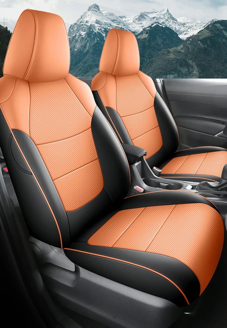 

Customized Seat Covers for Toyota All Models RAV4 Camry Tundra Tacoma Highlander 4Runner 5-Seater PU Leather Full Set Seat Cover