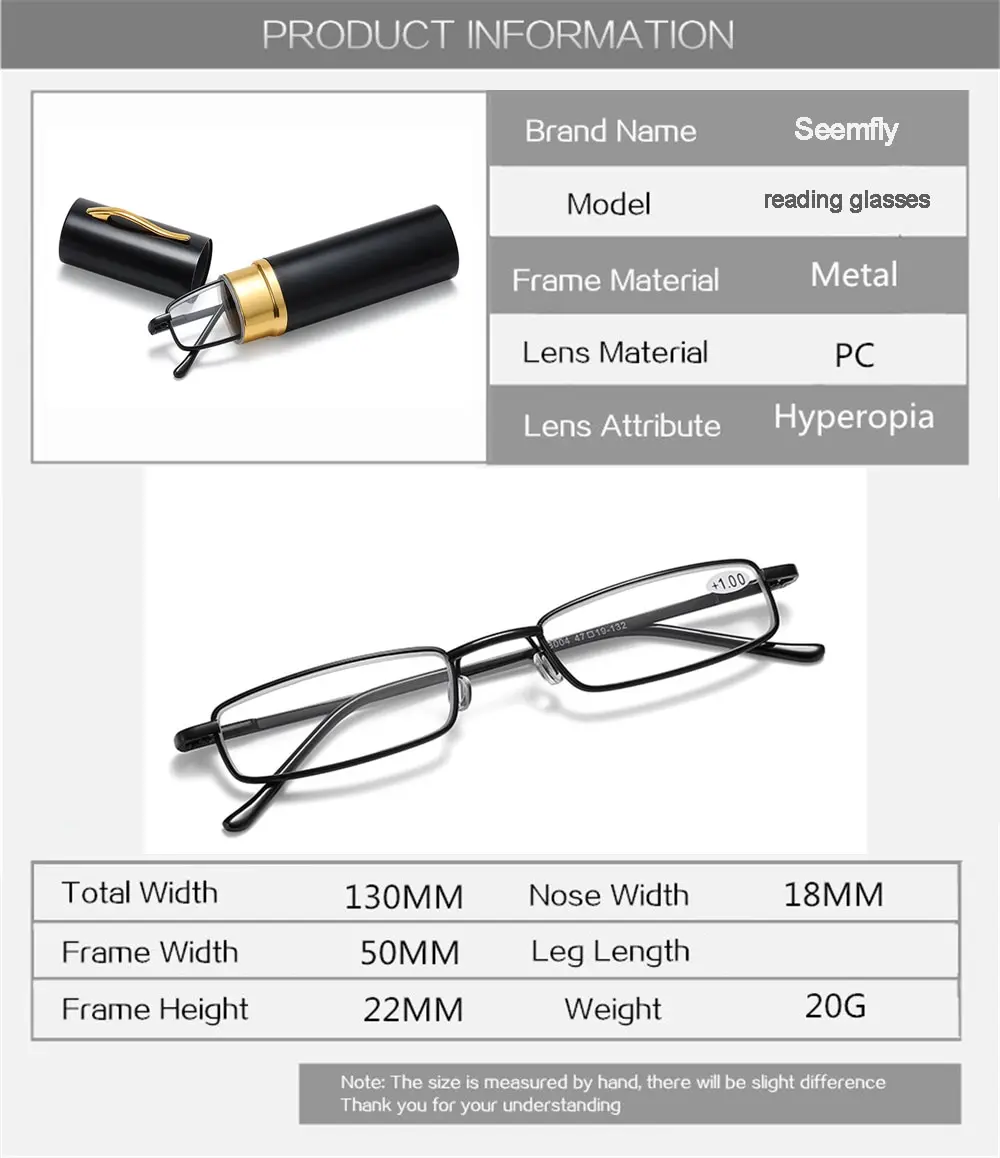 Unisex Reading Glasses Men Women Ultra-light Portable Anti-fatigue Presbyopia Eyeglass With Case Diopter Eyewear +1.0 1.5 2.0