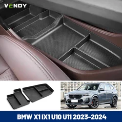 Center Control Storage Box For BMW X1 IX1 U10 U11 2023-2024 Central Container Lower Console Tray Organizer Interior Accessories