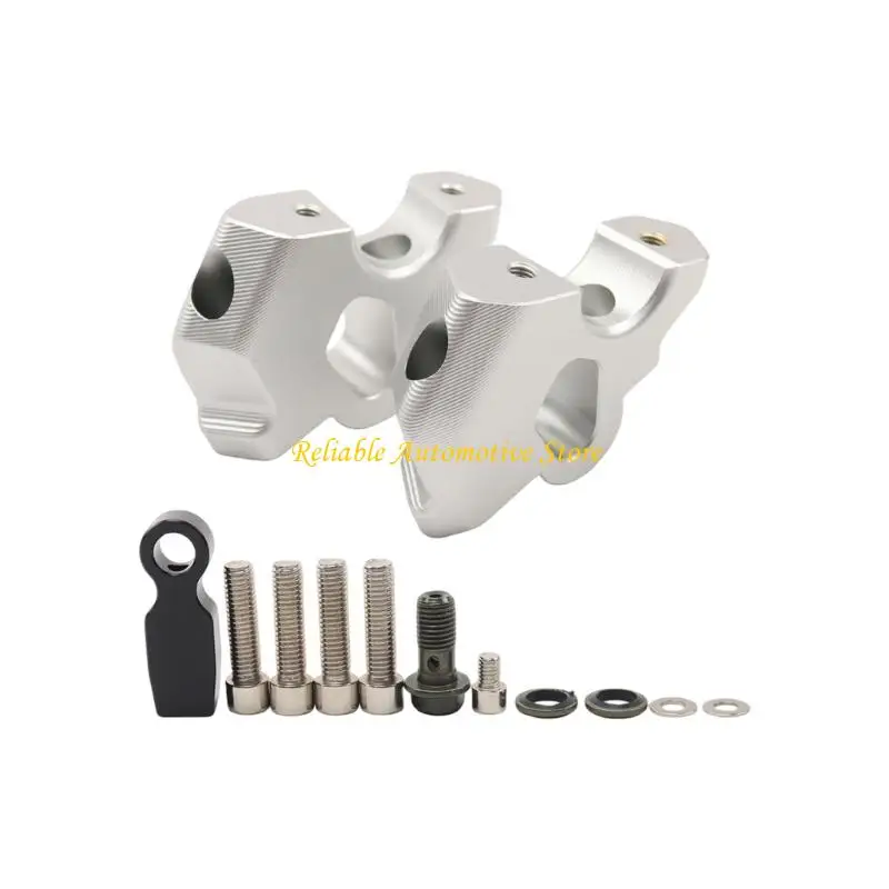 M68B Handlebar Setback Risers Aluminum Pair, Includes Cockpit Mounting Hardware Package Parts