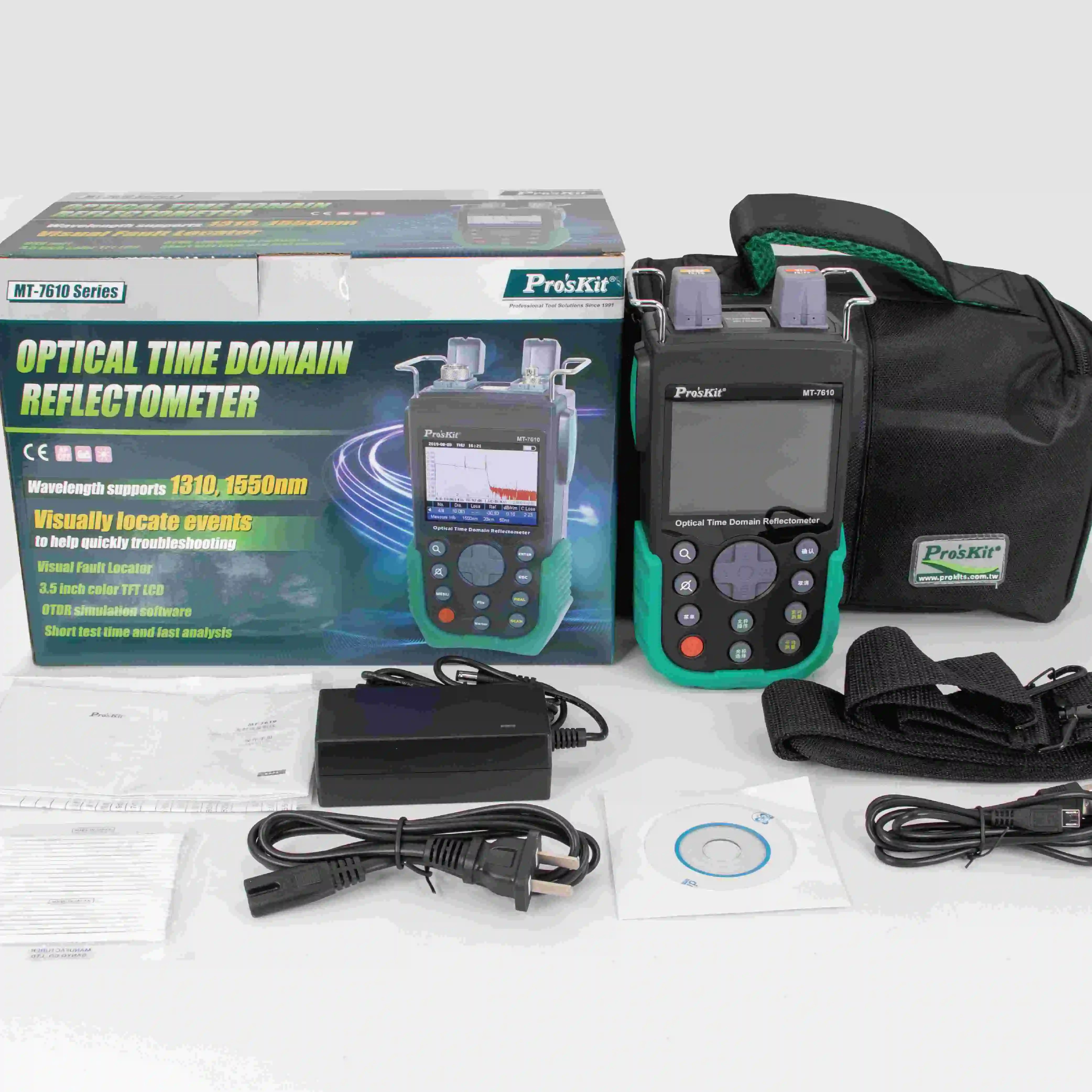 

Pro'skit optical time domain reflectometer Fiber break fault detector MT-7610G