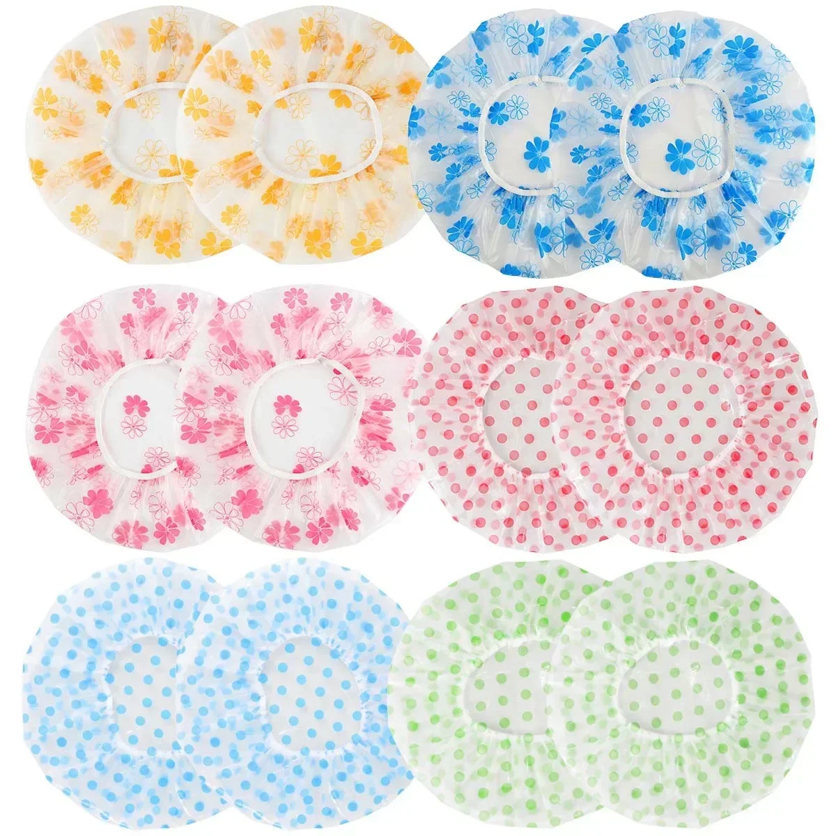

1/5pcs Shower Cap Waterproof Bathing Household Long Hair Shower Dry Hair Cap Kitchen Fume Prevention Sanitary Hat