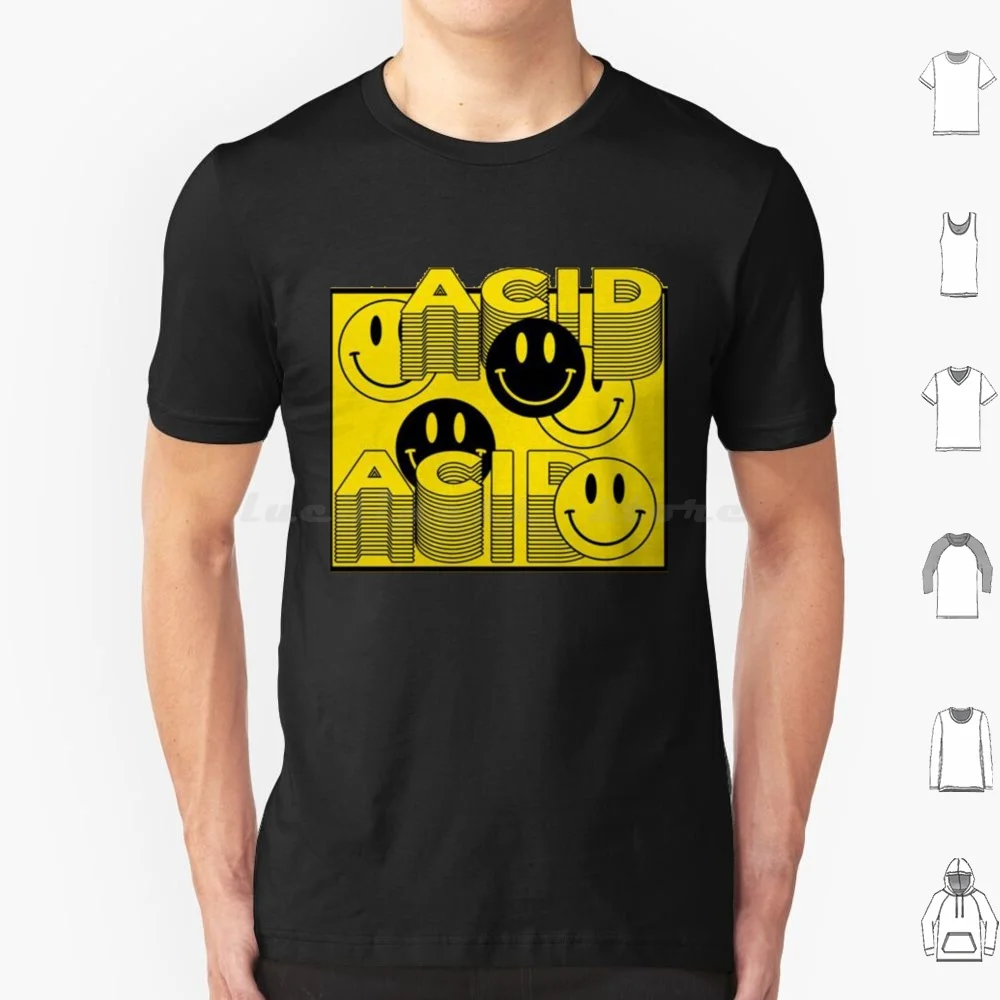 Acid House Essential T Shirt 6xl Cotton Cool Tee Aphex Twin Music Electronic Techno Electronic Music Idm Rave Industrial Dance