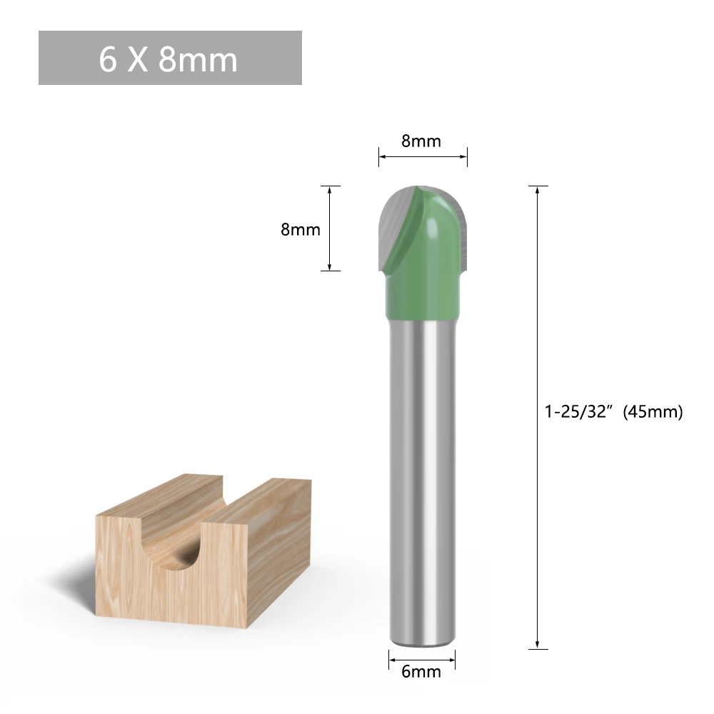 LAVIE Fräser-Set, 4/5 Stück, 6 mm Schaft, Kugelkopffräser, Rundfräser, Boxfräser, Vollhartmetall, CNC-Radiusfräser – Detail 9