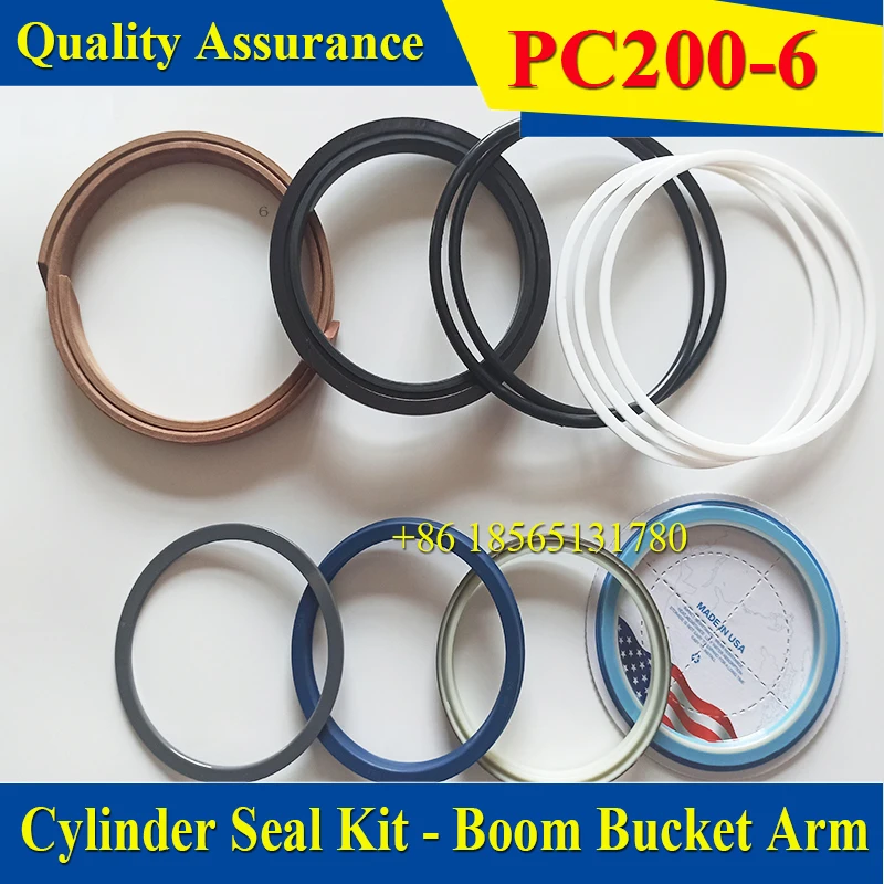 PC200-6 Boom Bucket Arm Seal Kit for Komatsu PC200LC-6 6D102 Excavator Hydraulic Cylinder Oil Seal Repair Kit