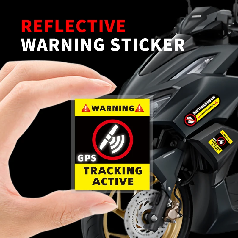 

10Pcs GPS Tracking Don't Touch My Car Vinyl Sticker – Bumper Decal Warning Sticker for Auto