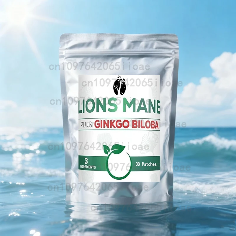

Lion Mane and Ginkgo Leaf Supplement -30 Patches - Provides Extra Strength for A Peaceful Mind, Immune System, and Focus