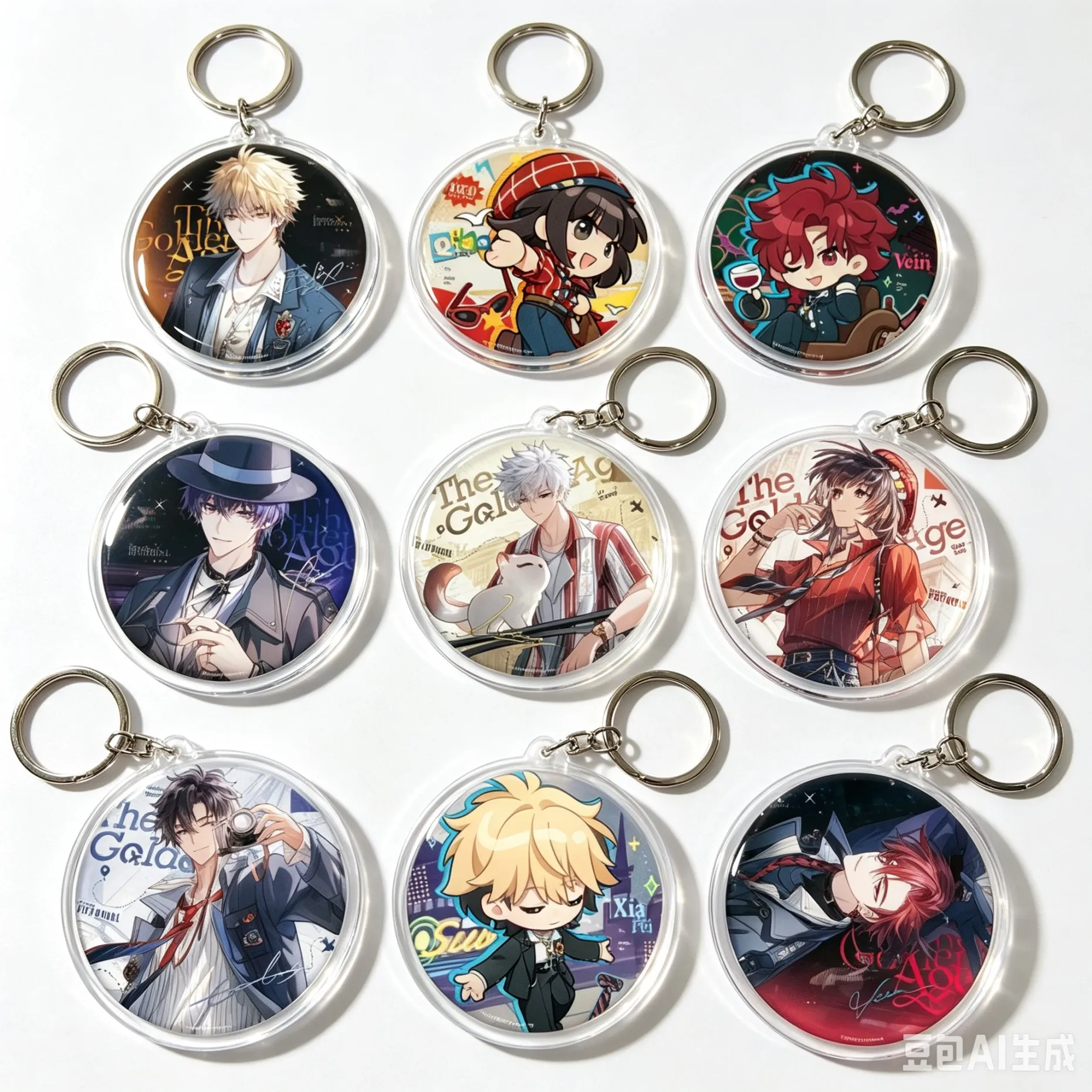 6CM Anime Link Click Acrylic Pendant Keychains Desk Decorations Decorations Accessories Cartoon Character Holiday Gifts