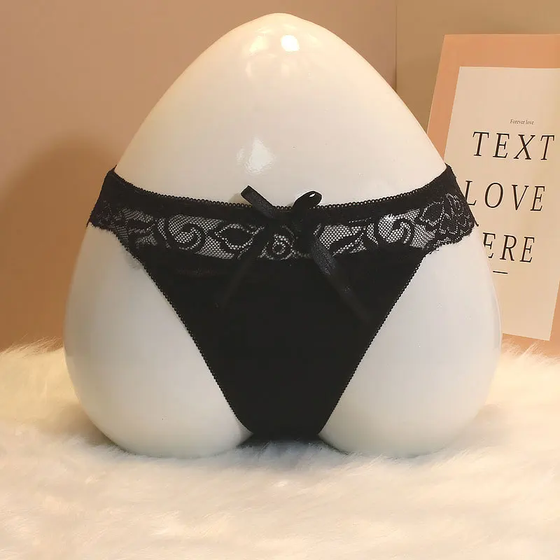 Сексуальное женское нижнее белье, трусики с кружевной отделкой, стринги с бабочкой, кружевной цветок, вышивка, супер удобный