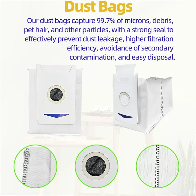 A94e-para yeedi m12 pro + robô vácuo escova lateral principal filtro hepa mop almofada sacos de pó kit acessórios substituição