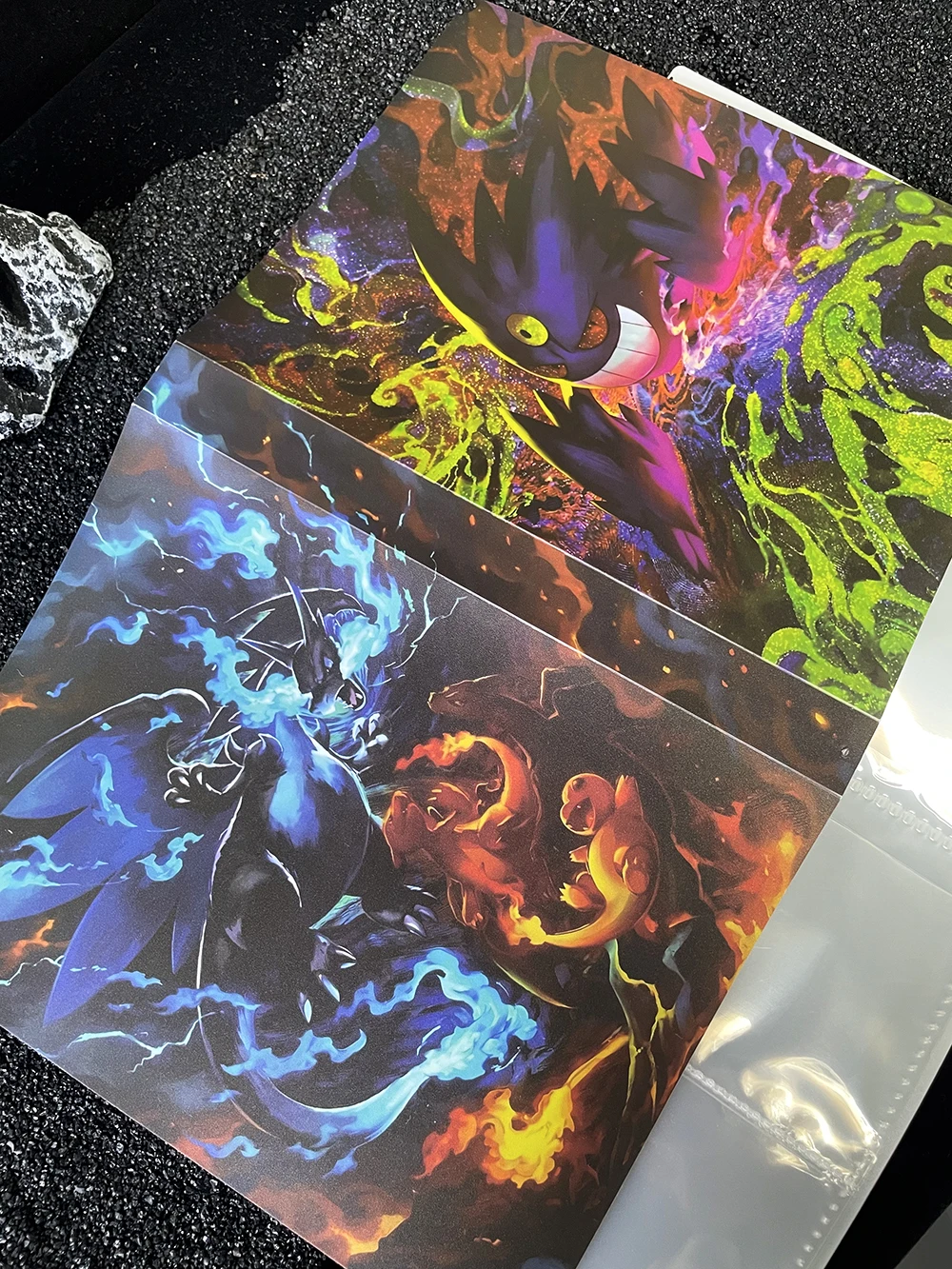 2026 PTCG Anime Gengar Charizard Collectible Card Book Storage Bookcase Can Hold 240 Pcs Card Transparency Portable Card Album