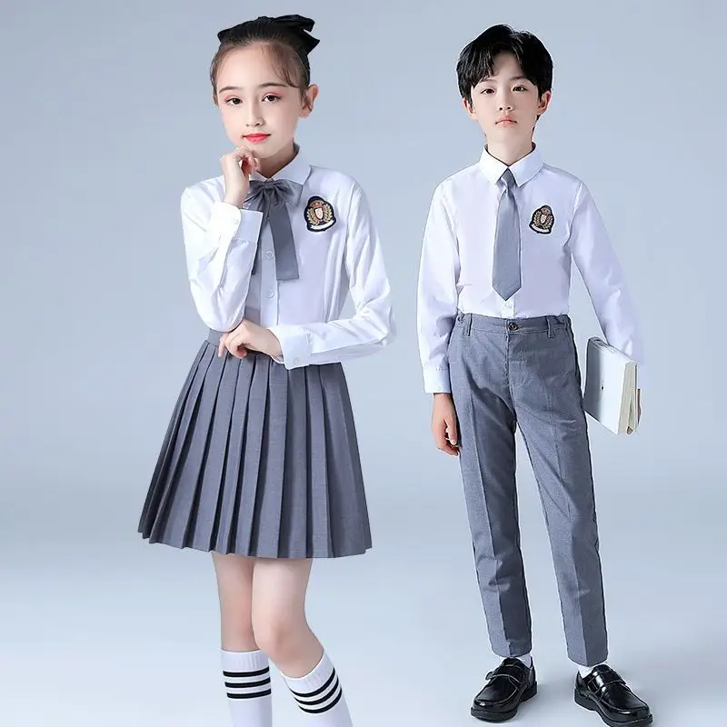 Children's choir performance uniform, primary and secondary skirt school students' poetry recitation performance uniform