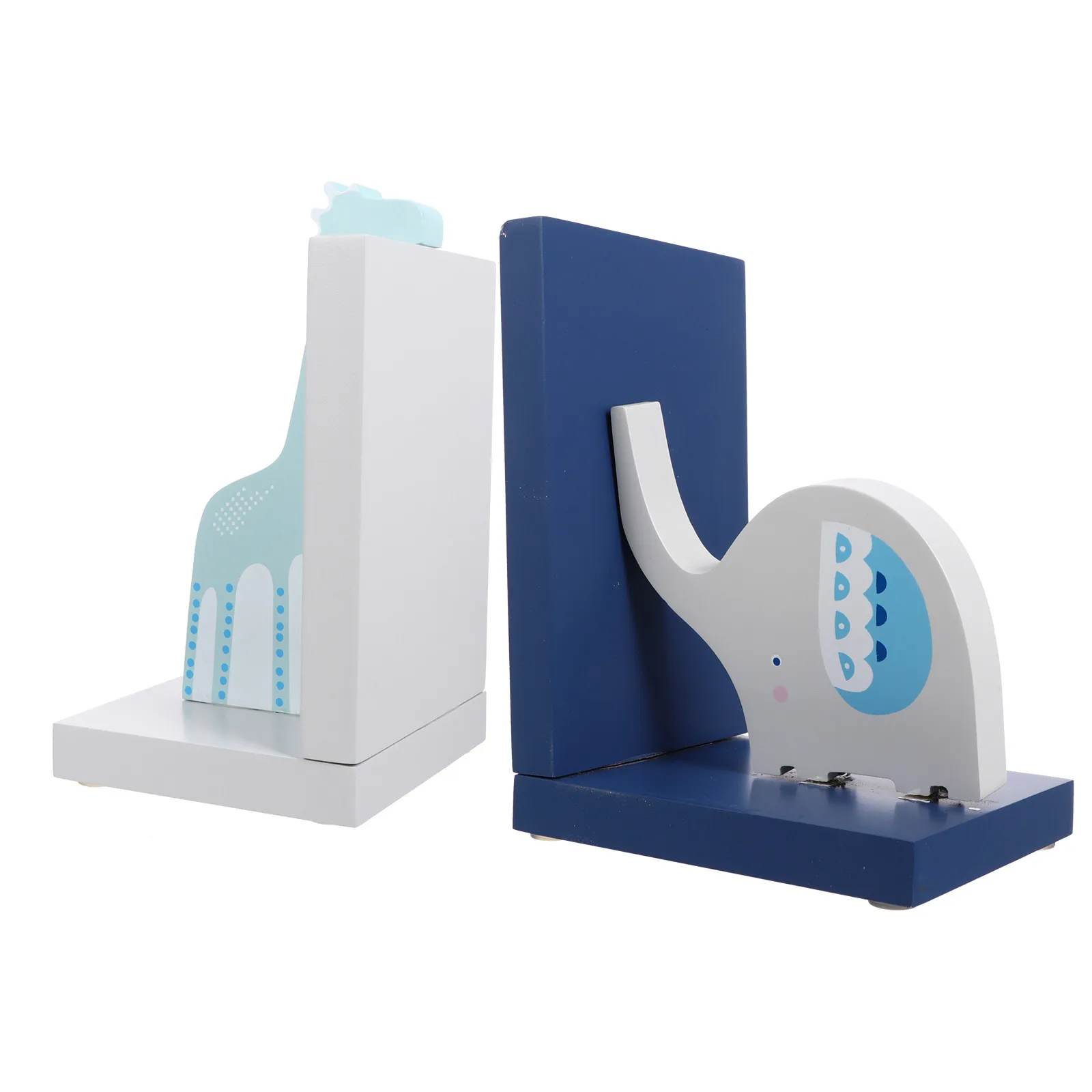 

1 Pair Cartoon Animal Wood Book Supports Creative Bookends for Office Home Study Desk Shelf Book Organizers Bookends Shelves