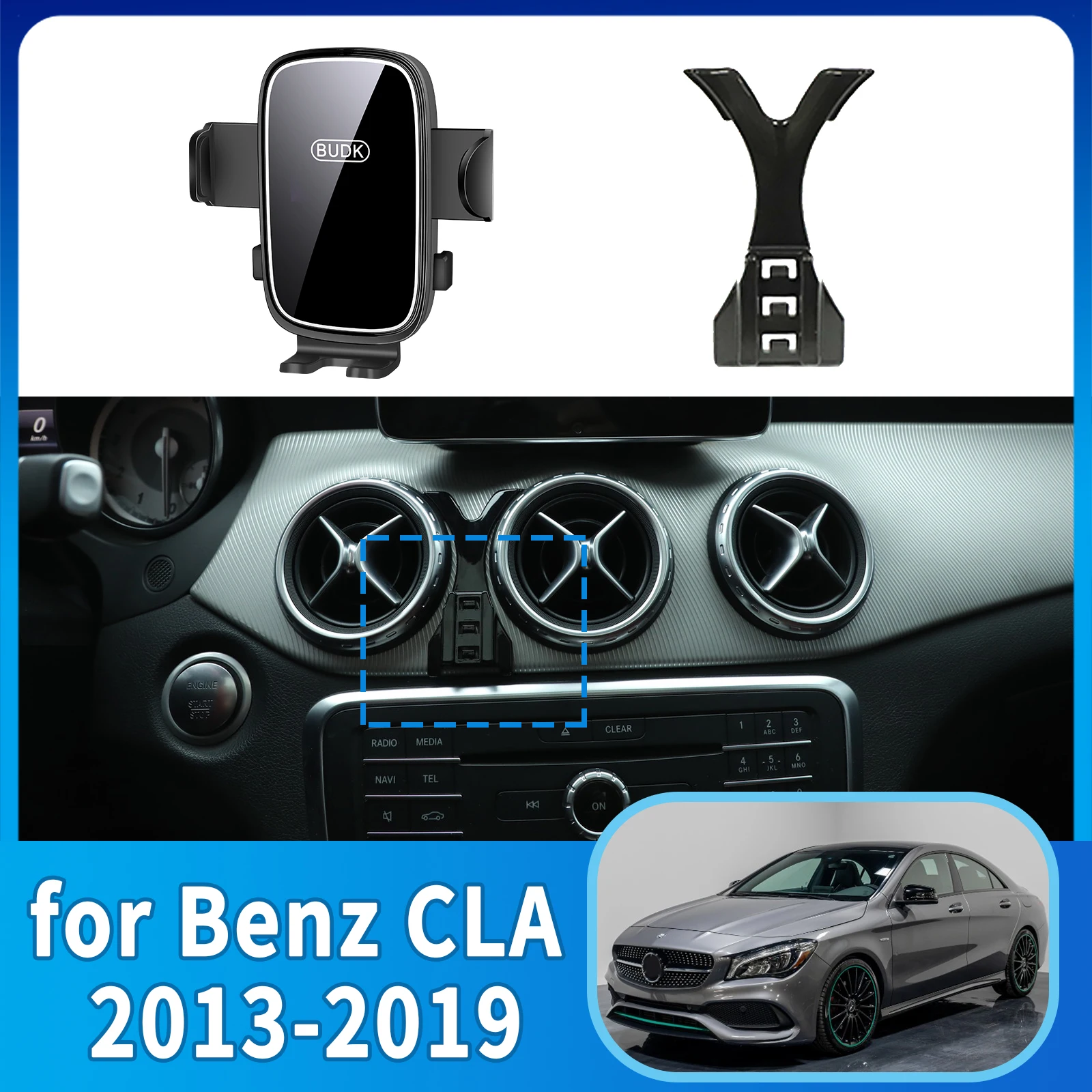 

Car Mobile Phone Holder Accessories for Mercedes Benz CLA C117 GLA 2013~2019 GPS Bracket Navigation Stand Auto