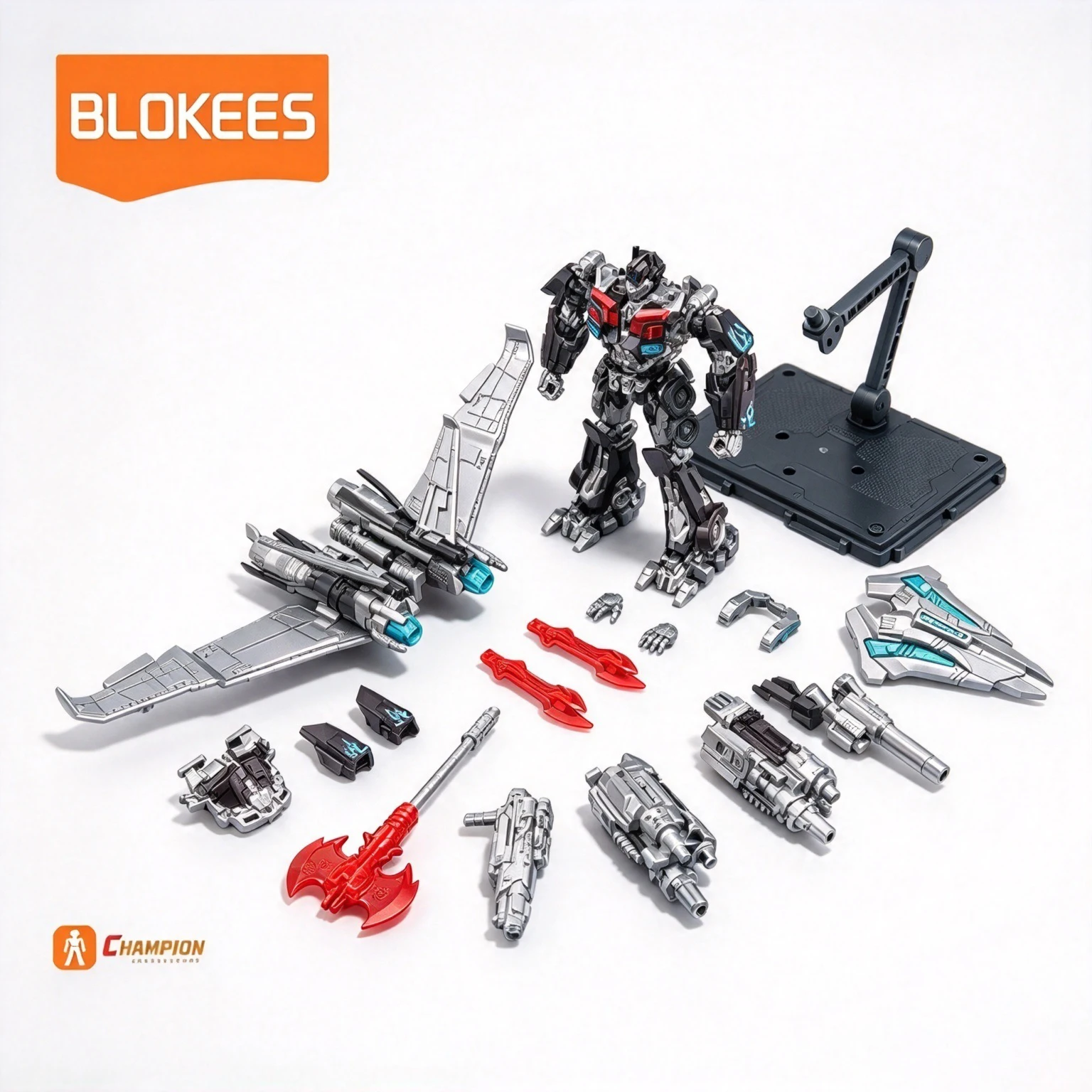 Genuine Blokees Transformers Optimus Prime Original/Dark Ver with Wing Action Figure Posable Building Block Collectible Model