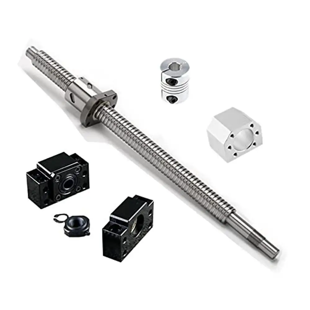 450mm Ball Screw SFU1605 RM1605 Ballscrew Set BK12 BF12 Support Coupler CNC Machine DSG16H Ballnut Housing 6.35x10mm Aircraft