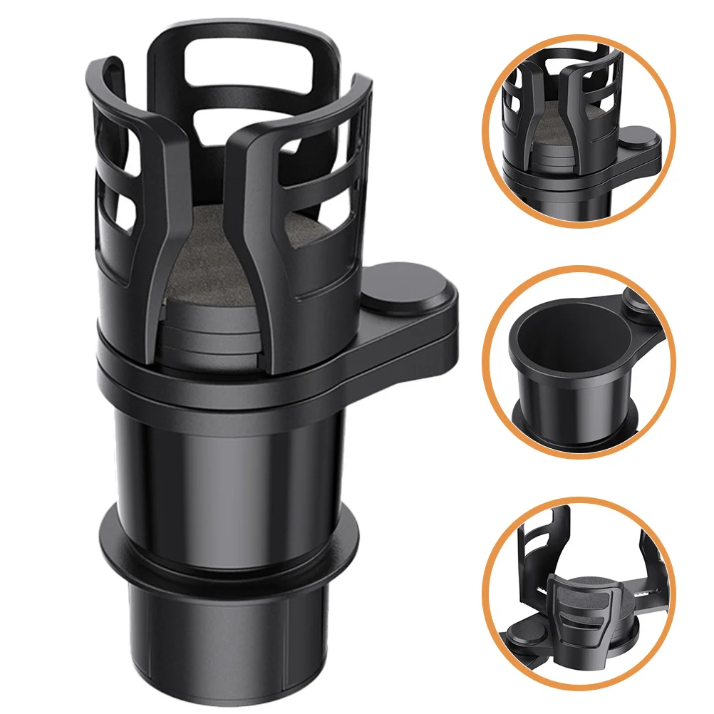 

Car Cup Holder Expander 2-Slot Universal Multifunctional Vehicle Mounted Drink Holder Large Capacity Abs Plastic Storage