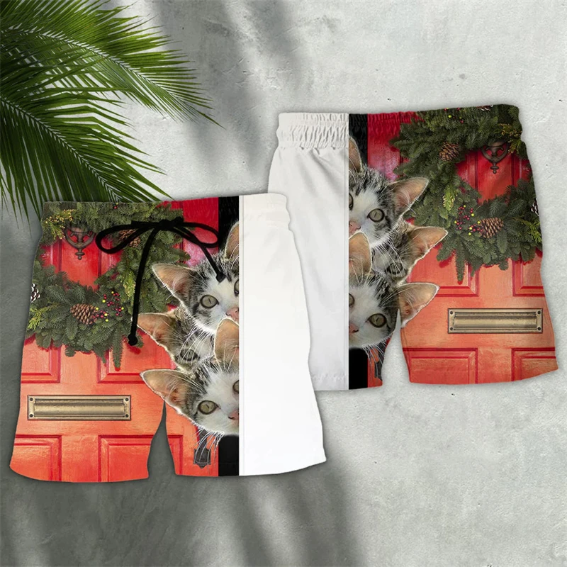 New  Animal 3D Printed Beach Shorts Men Women Clothing Wolf Graphic Holiday Summer Casual Quick Dry Surfing Board Short Pants