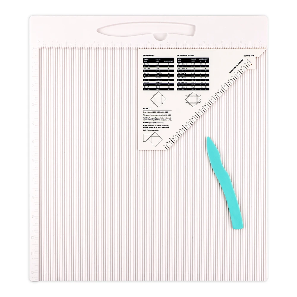12 X 12 inch Multi-Purpose Scoring Board & Score and Fold Tool for Making Envelope/Gift Box Envelope Maker Scoring Tool