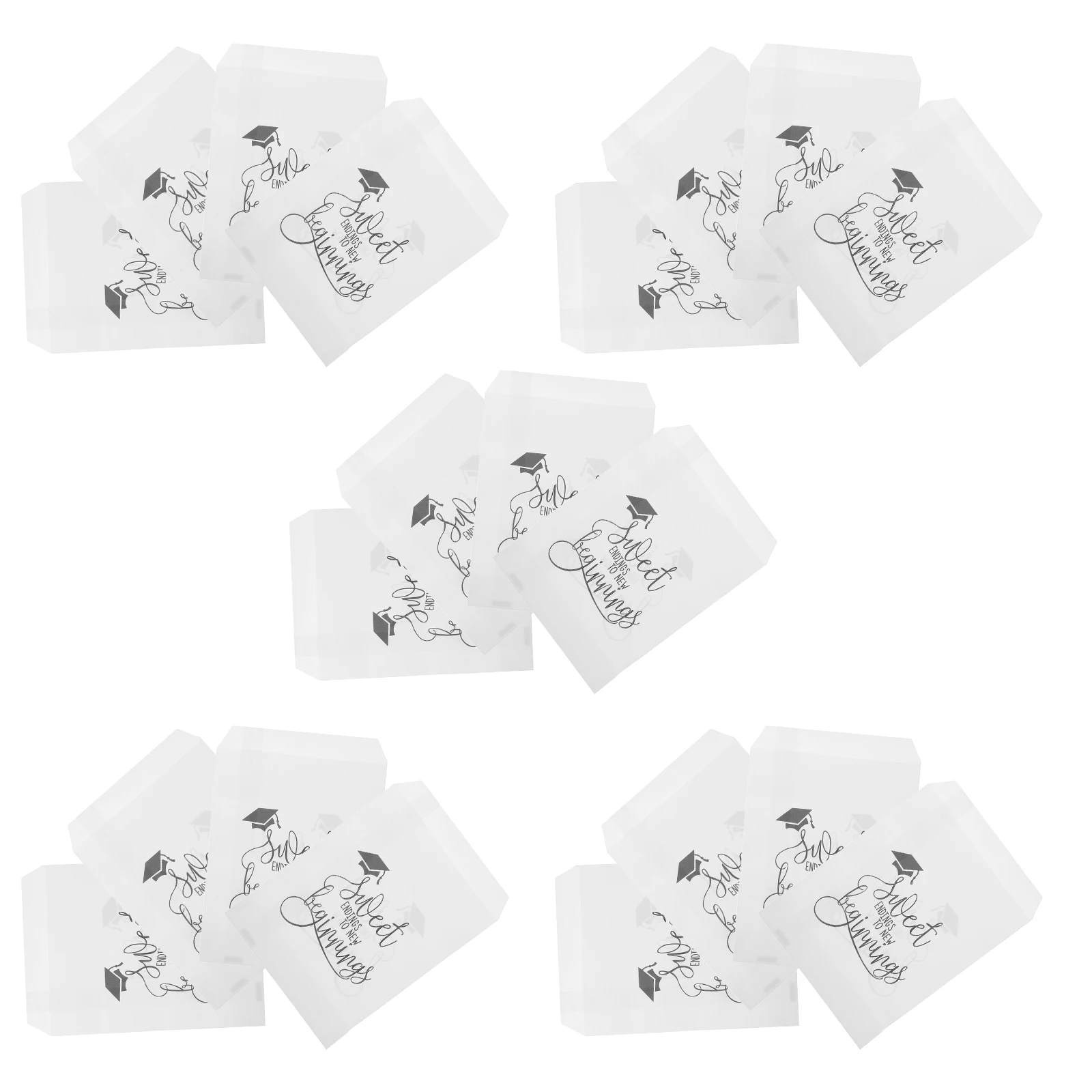 

20pcs Party Gift Paper Bag Cookie Bags Graduation Candy Container Snack Goodie Birthday Child Large Capacity Elegant