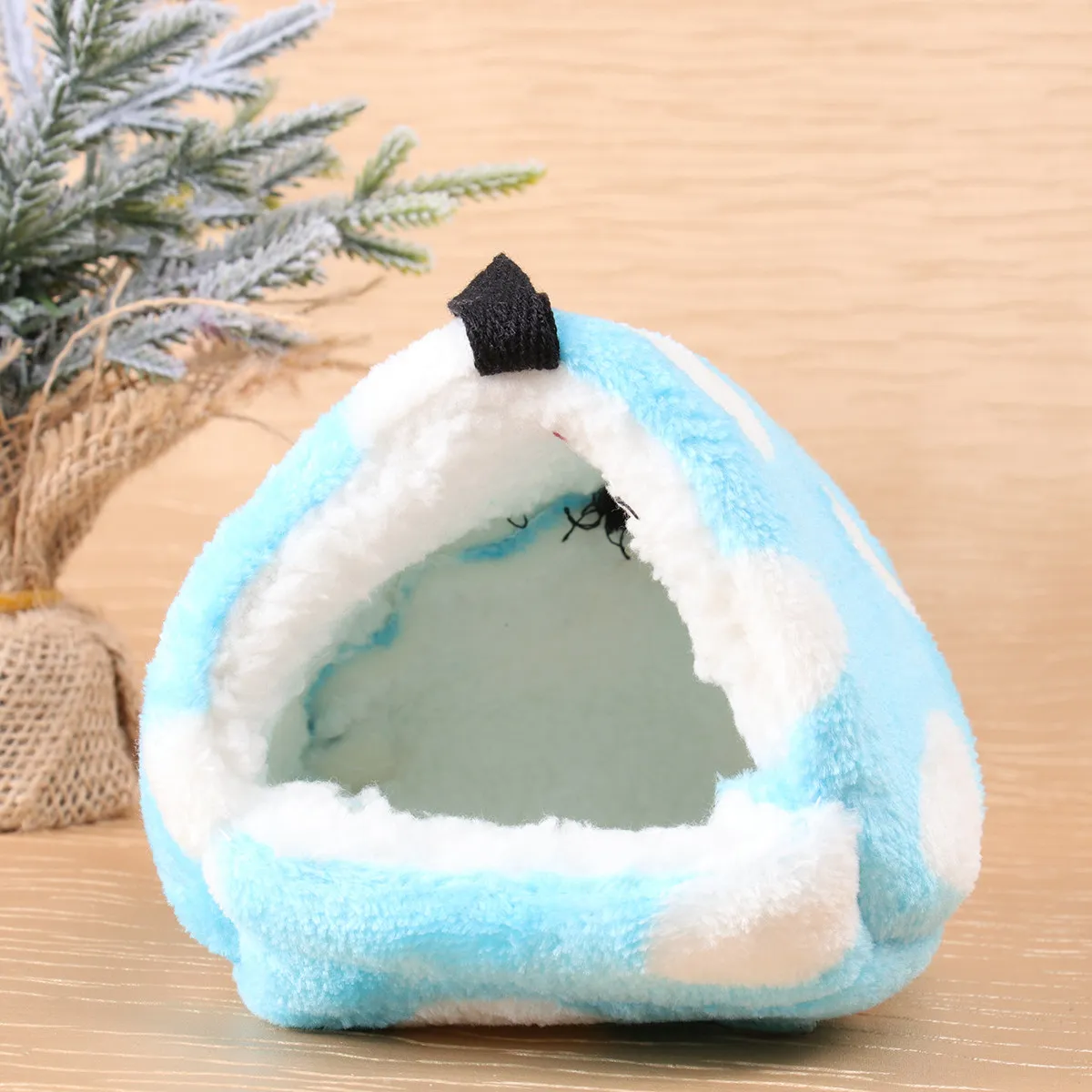 Blue Winter Warm Cotton Bed Hammock Size M Pet Cage Accessories for Parrots Hamster Hedgehog Chinchilla Animal Cave