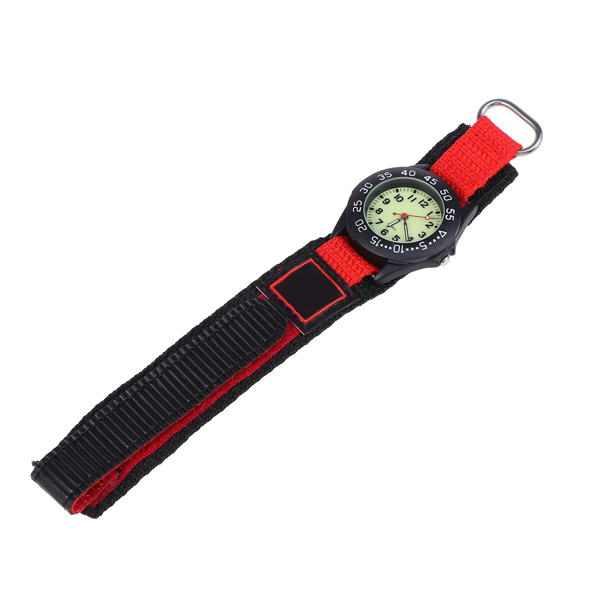 Watch Red Nylon Band Waterproof Quartz Time Date Display Cute Unisex Wristwatch For Birthday Party Favors