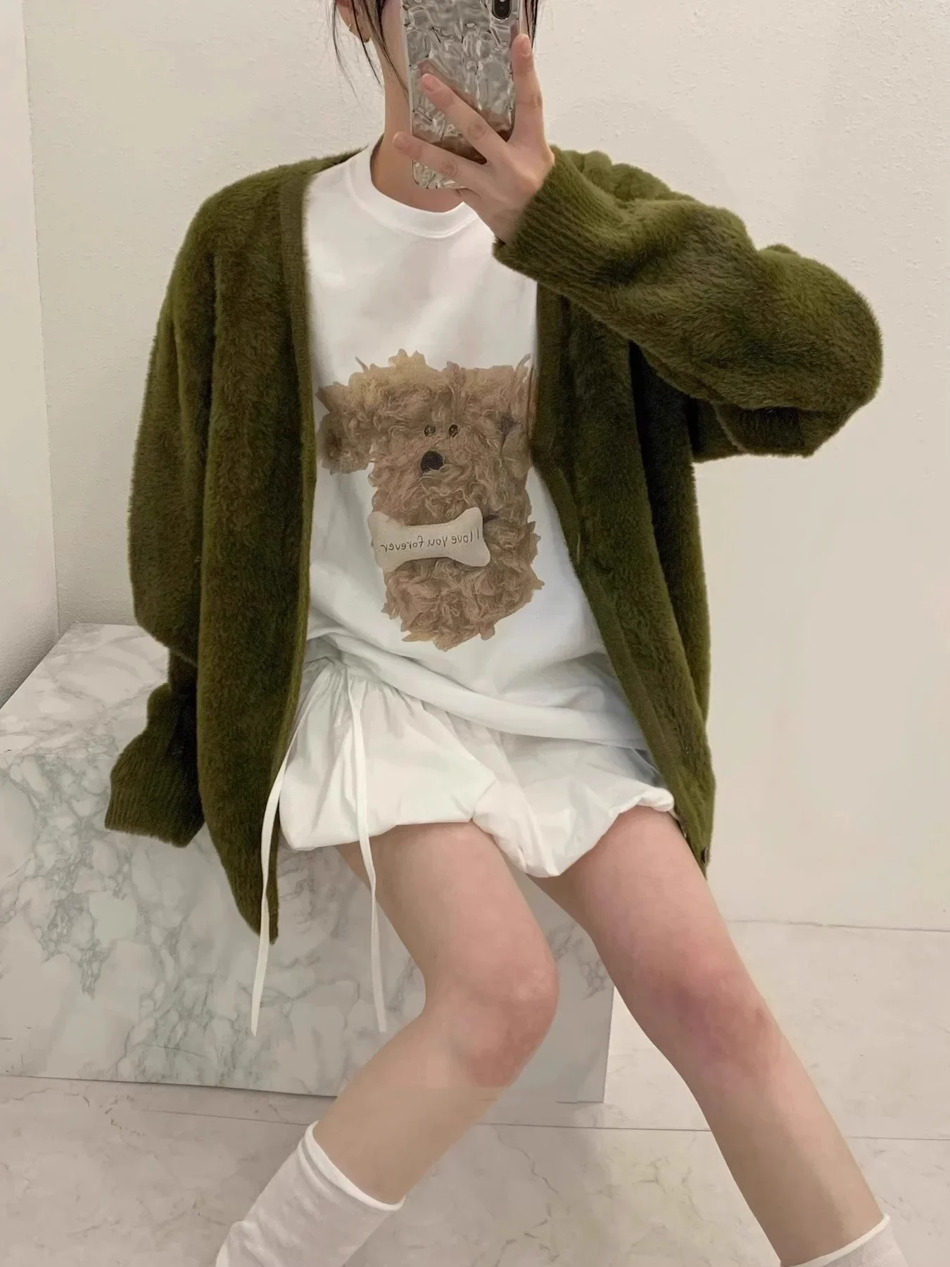 Cute Dog Pattern Printed Loose Round Ne Ort Sve T-irt Women's Simple New Sle Casual Comfortable Vintage Clothes Graphic Tops