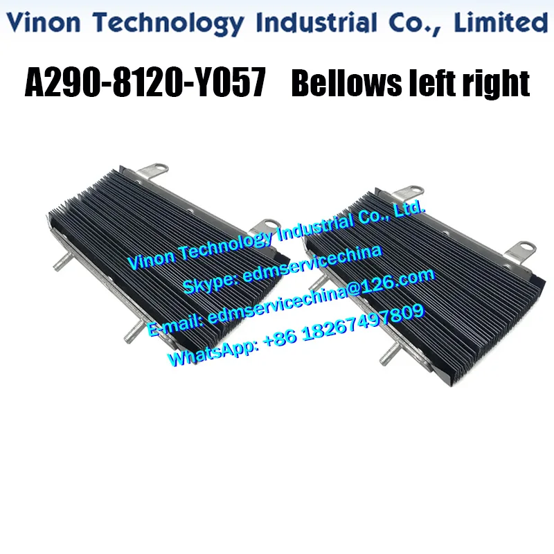 A290-8120-Y057 (Right), A290-8120-Y058 (Left) edm Pre-Seal Bellows for F anuc 1iE,C600iB edm machine. A2908120Y057, A2908120Y058