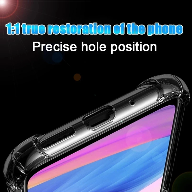 Shockproof Transparent Silicone Case On For Xiaomi Redmi Note 9A 9 8 7 10 10s 11s 12 11T Pro Mi 10T 9T 9 SE11 Lite 5G NE Cover