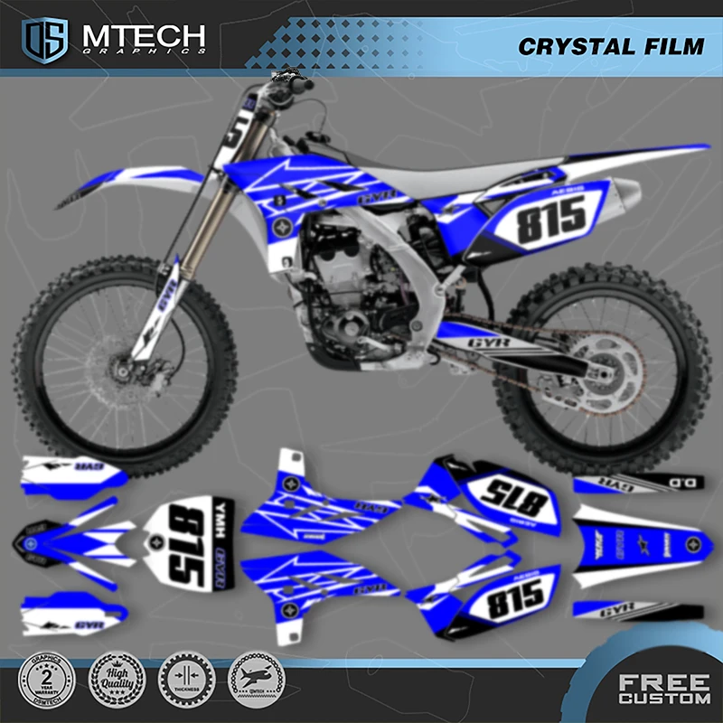 

DSMTECH мотоциклетные графические фоновые наклейки, наборы наклеек для YAMAHA YZF 250 2010 2011 2012 2013 004