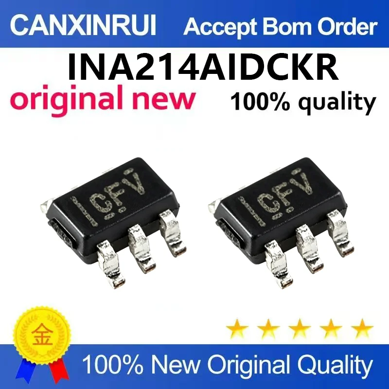 （5pcs-100pcs）Original genuine INA214AIDCKR SC-70-6 bidirectional current sensing amplifier chip