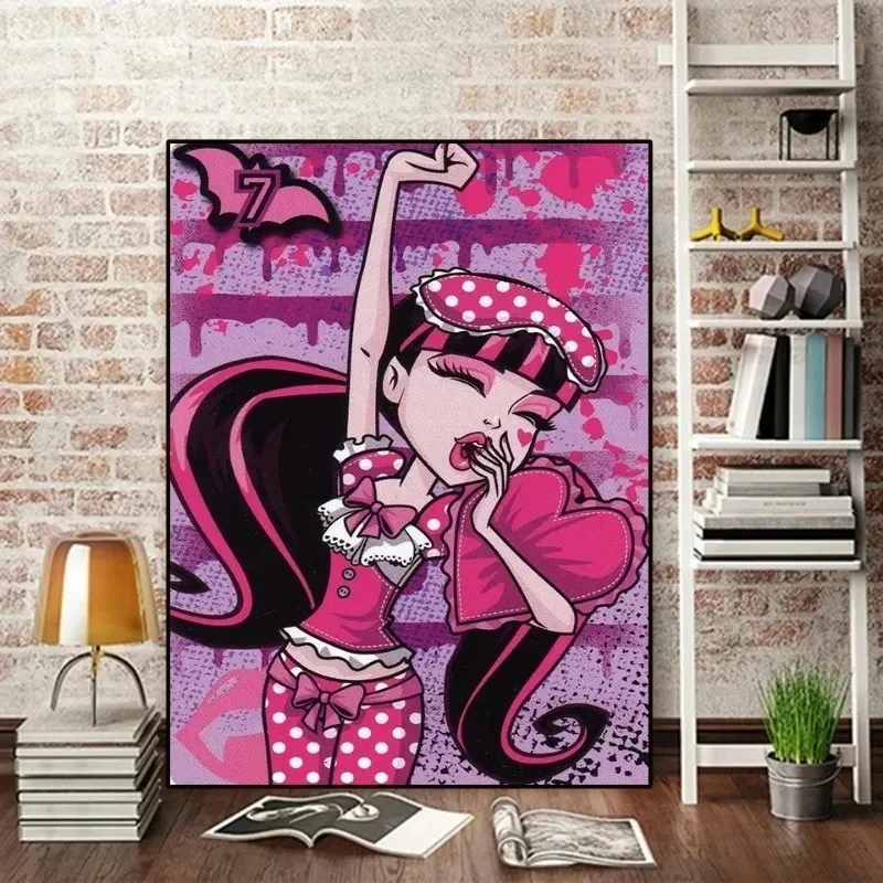 ملصقات ومطبوعات أنيمي كلاسيكية عالية الجودة ، لوحة قماشية كرتونية ، صورة فنية جدارية ، غرفة معيشة للأطفال ، هدايا ديكورية منزلية #3