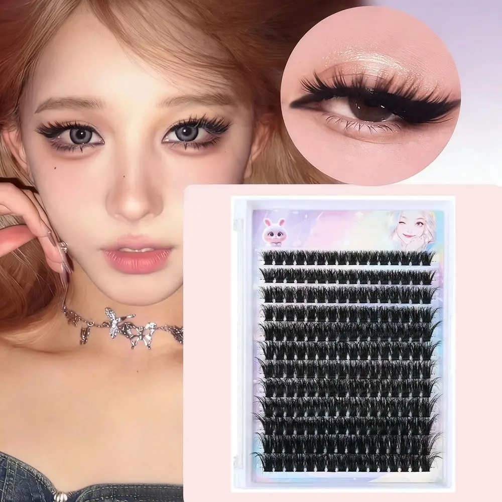 Natural Look False Eyelashes Bond and Seal Wispy Style 3D Faux Mink Lash Cluster Design Eye Makeup Tools Makeup Enhancement view 4
