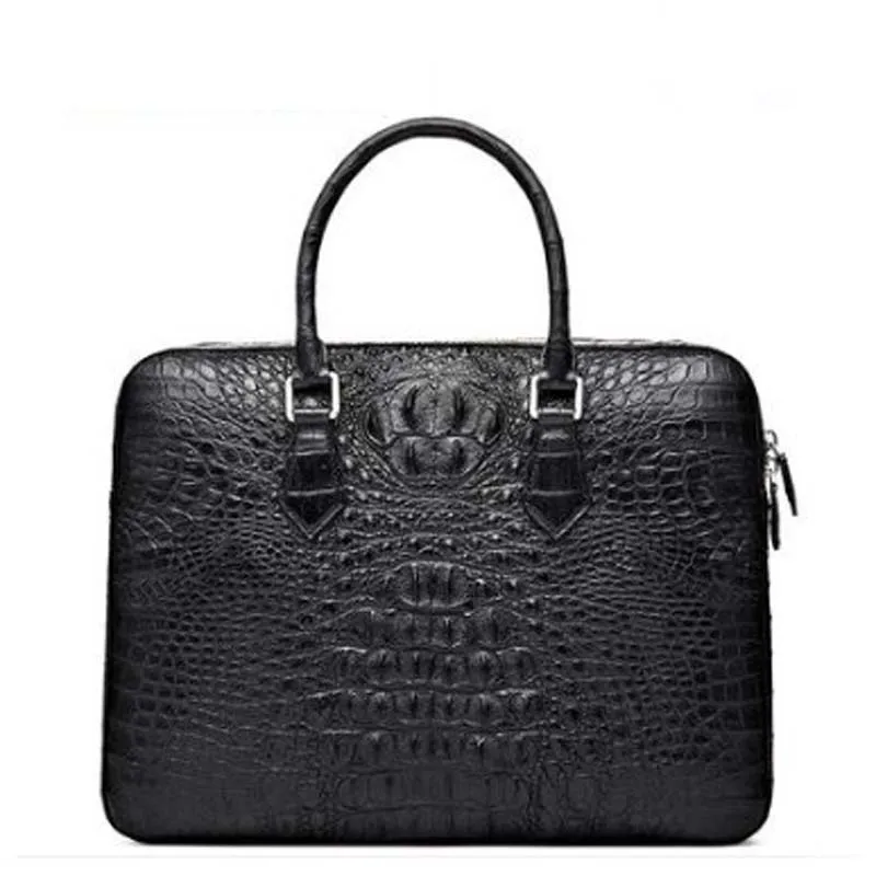 KEXIMA Cestbeau Thai crocodile leather men's bag casual business handbag domaze skull style men briefcase