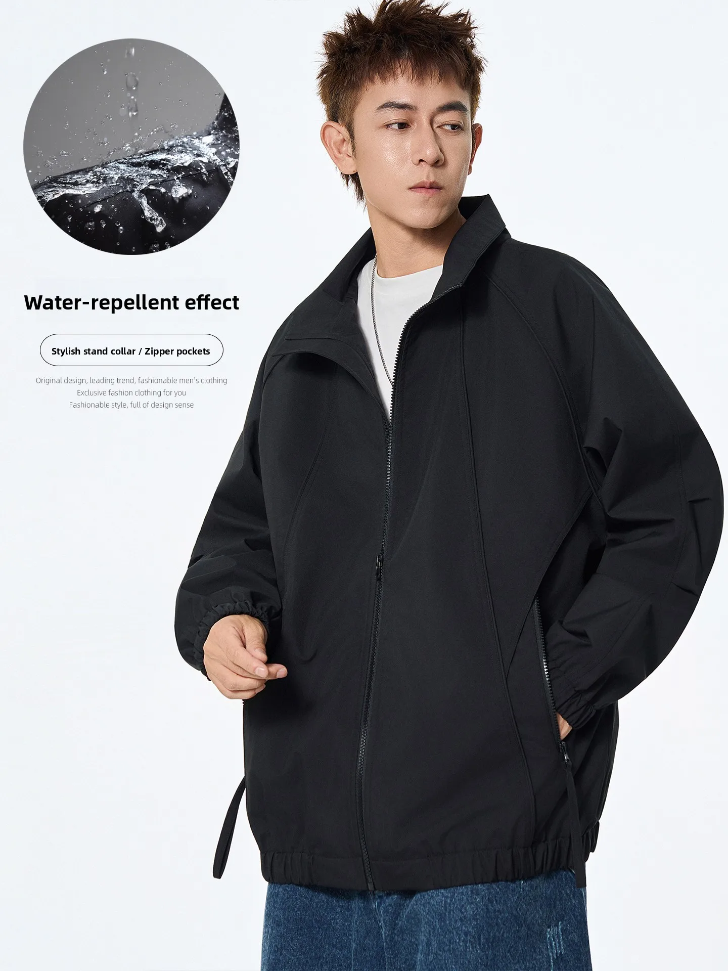 

Мужская повседневная куртка с длинными рукавами на молнии, ветрозащитная, модная, для активного отдыха, весна-осень, свободный крой, TUCANO