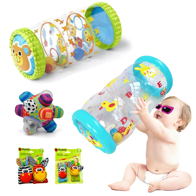 Jouets de développement gonflables pour bébé, jeu mentaires oriel, polymère de jeu d'eau, hochets pour bébés de 0 à 12 mois