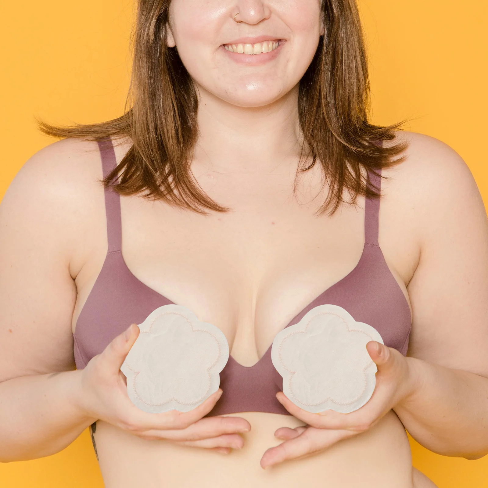 แผ่นซับน้ำนมแบบซักได้ ใช้ซ้ำได้ ป้องกันการรั่วซึม สวมใส่สบาย สำหรับผู้หญิง แผ่นซับน้ำนมหลังคลอด