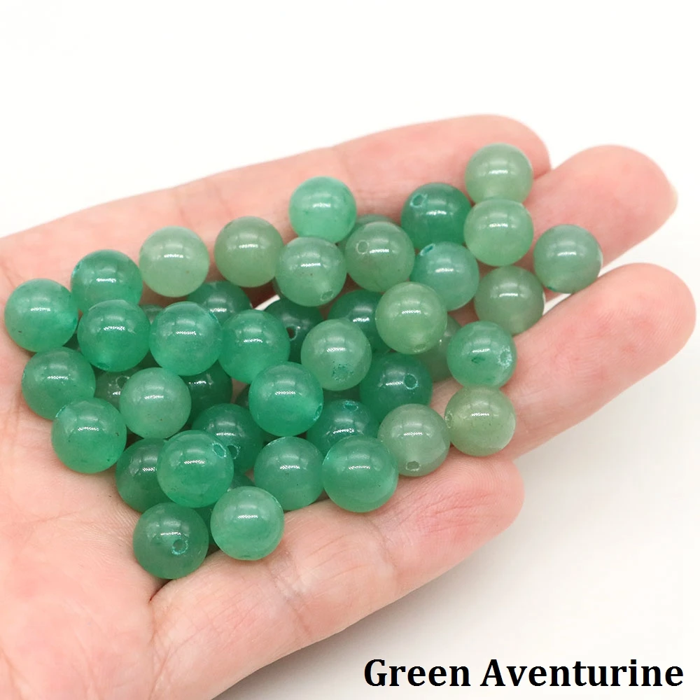 Naturstein Lose Perlen 4 6 8 10 mm Grüne Südliche Jade Runde Charms Kristallperle für Schmuckherstellung DIY Armband Halskette – Detail 13