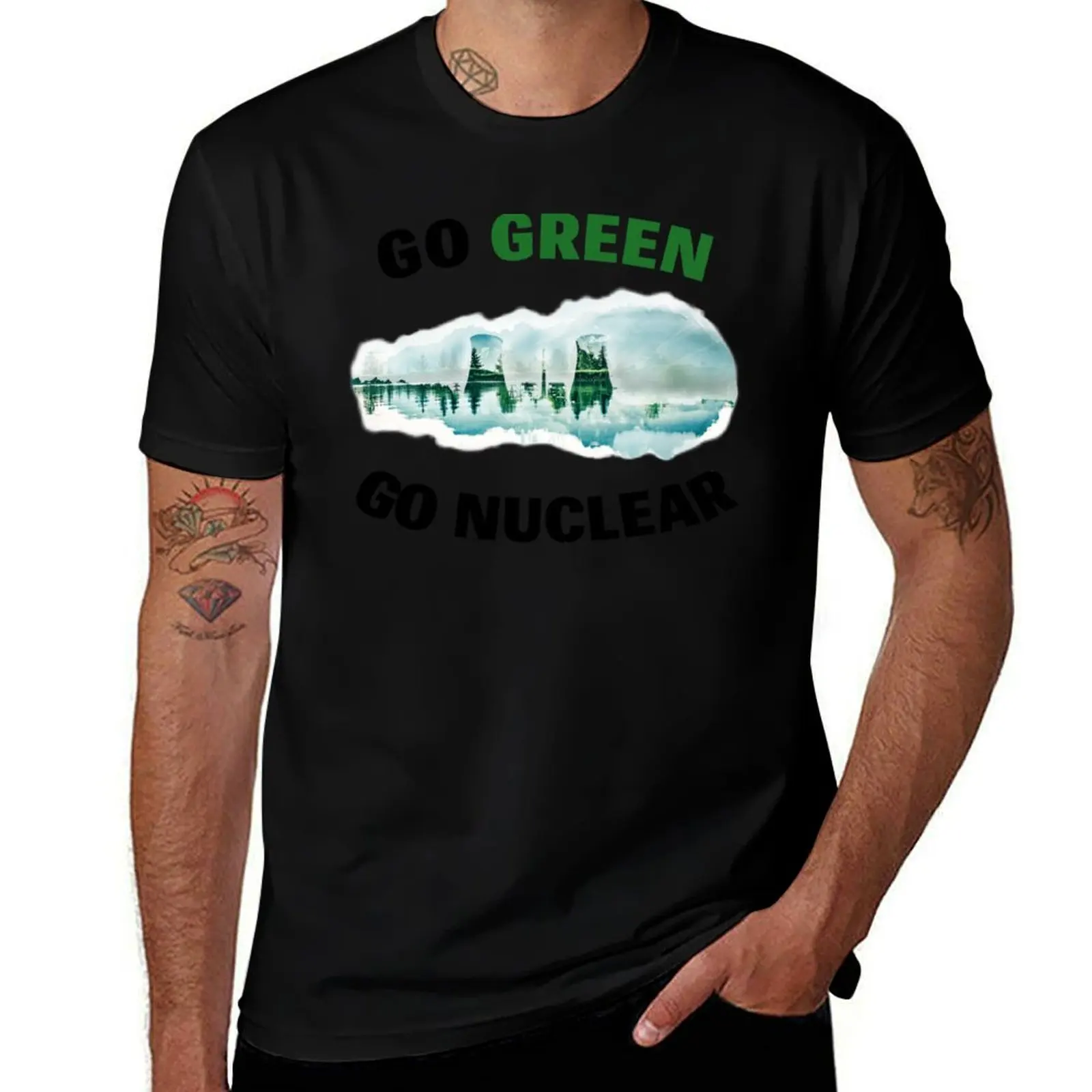 Go Green, Go Nuclear - Support Fission, Renewable & Clean Energy! T-Shirt Plus Size Comfort Fit Tee T-Shirt