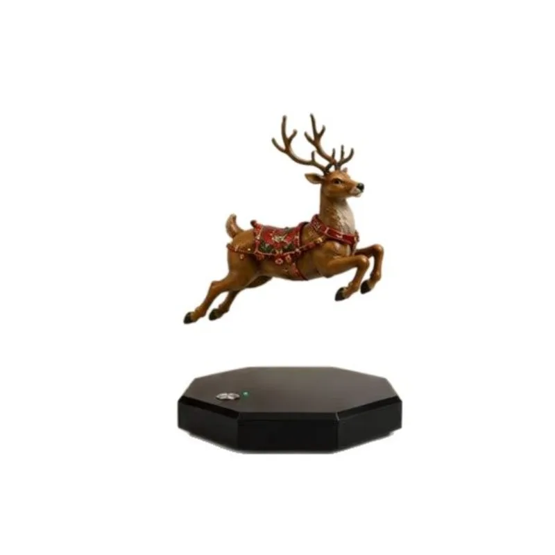 Resin ornament Christmas flying sleigh maglev ornament, Christmas home decoration