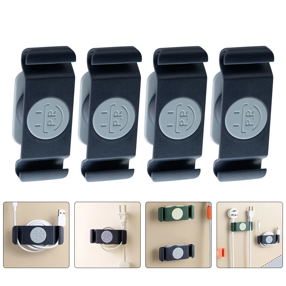

4 Pcs Cord Organizer Holder Holders Power Cable for Cords Desk ABS Keepers Charging Wires