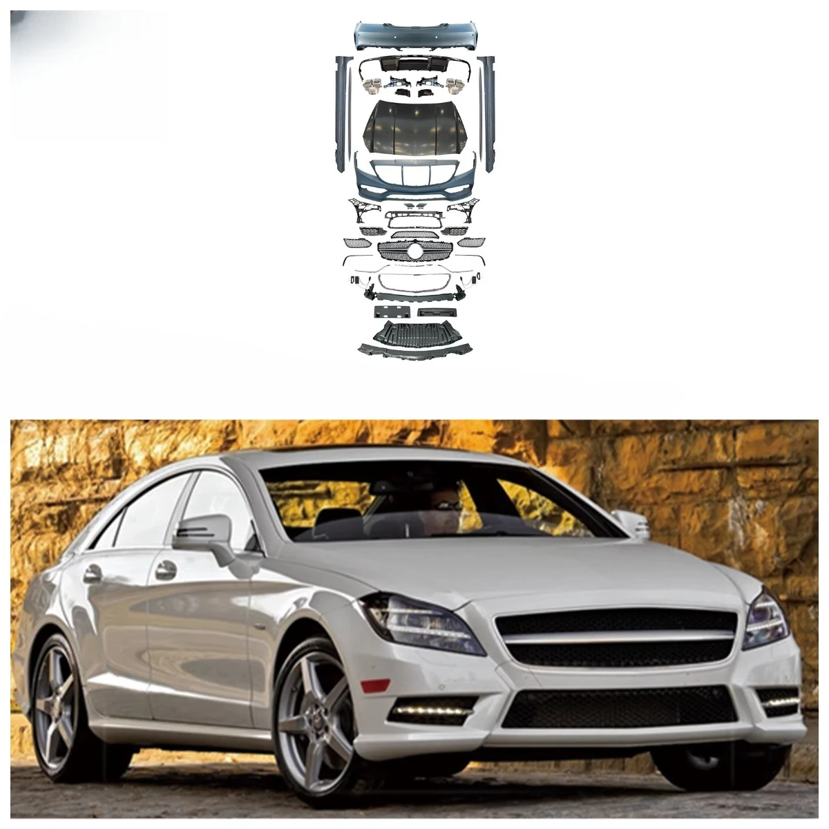 

Заводской комплект для рестайлинга кузова (бамперы) для CLS63, обновление до W218 CLS-Class для W218 2012-2017