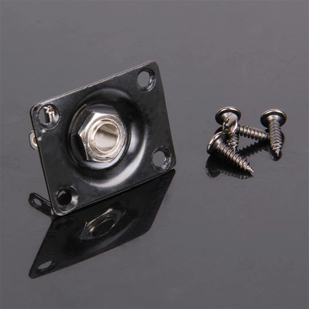 

Replacemnet Stringed Instruments Electric Guitar Parts Jack Plate & Screws Outputing Jack Output Socket Stereo Jack Jnput Jack