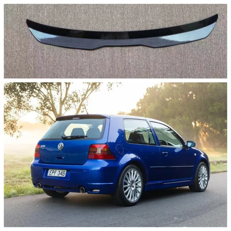 Rear Roof Lip Spoiler Universal For 99-06 VW Golf 4 MK4 R32 Hatchback Spoiler ABS Plastic Gloosy Black Car Tail Wing Decoration