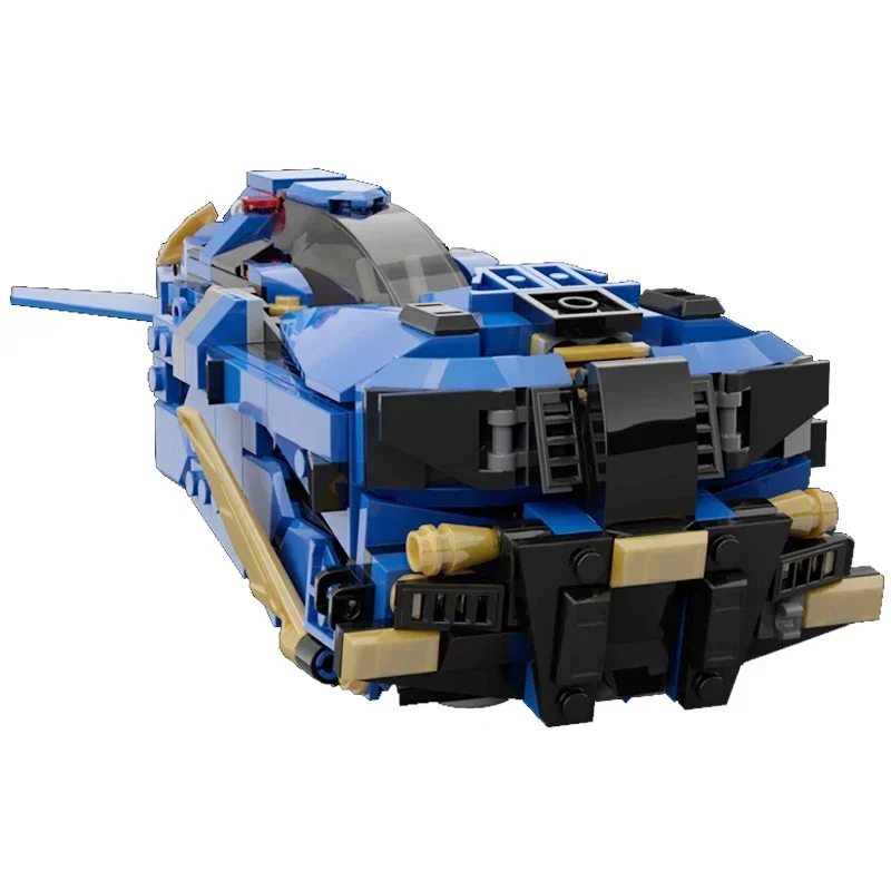 City Flying Car Model Cyberpunk Supercar MOC Building Bricks Technology Modular Blocks DIY Sets Assembly Gifts Christmas Toys view 4