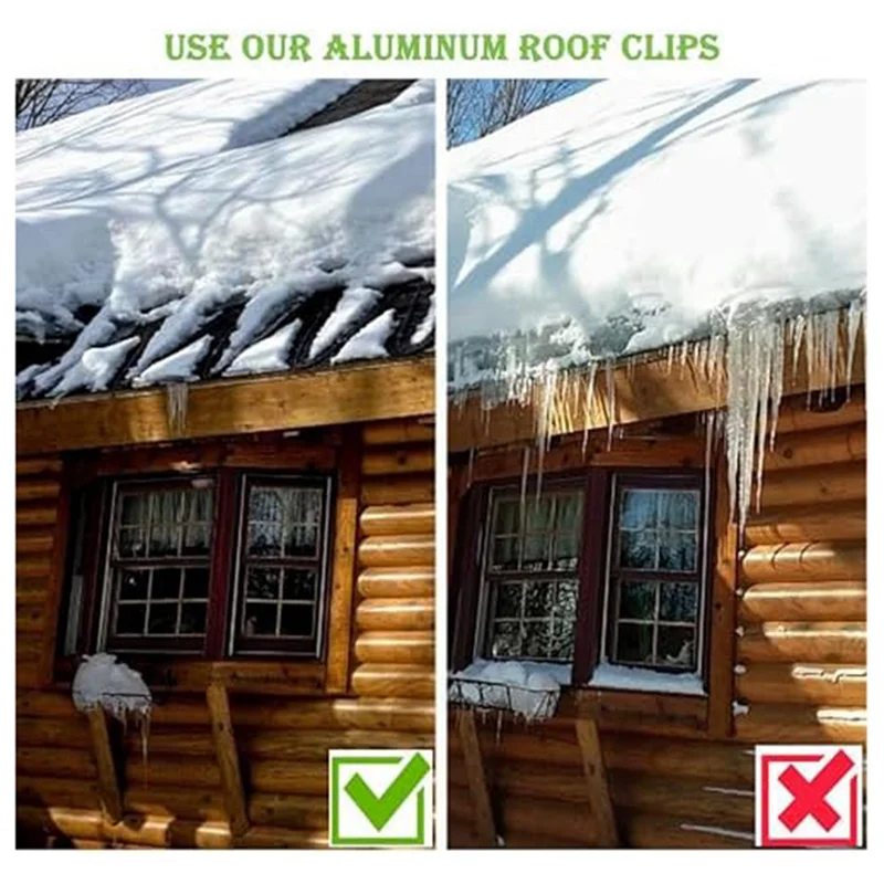 Clips de câble de dégivrage de toit chic, paquet de 50 clips métalliques, clips de toit de câble chauffant, clips de toit en aluminium, clips de câble de dégivrage durables