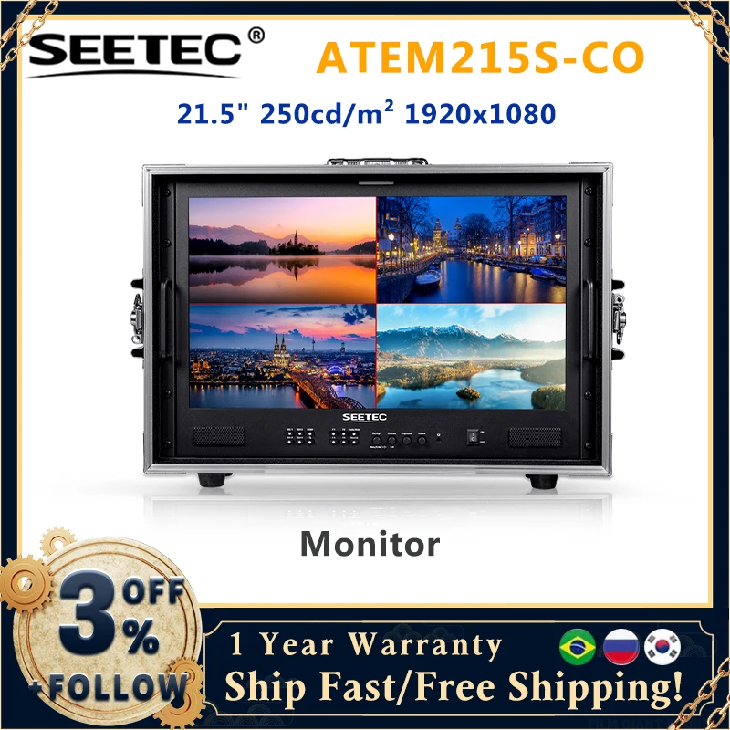 SEETEC ATEM215S-CO 1920x1080 21.5 inch Monitor Portable Carry-on Multi-Camera Director 3G-SDI HDMI-compatible Full HD