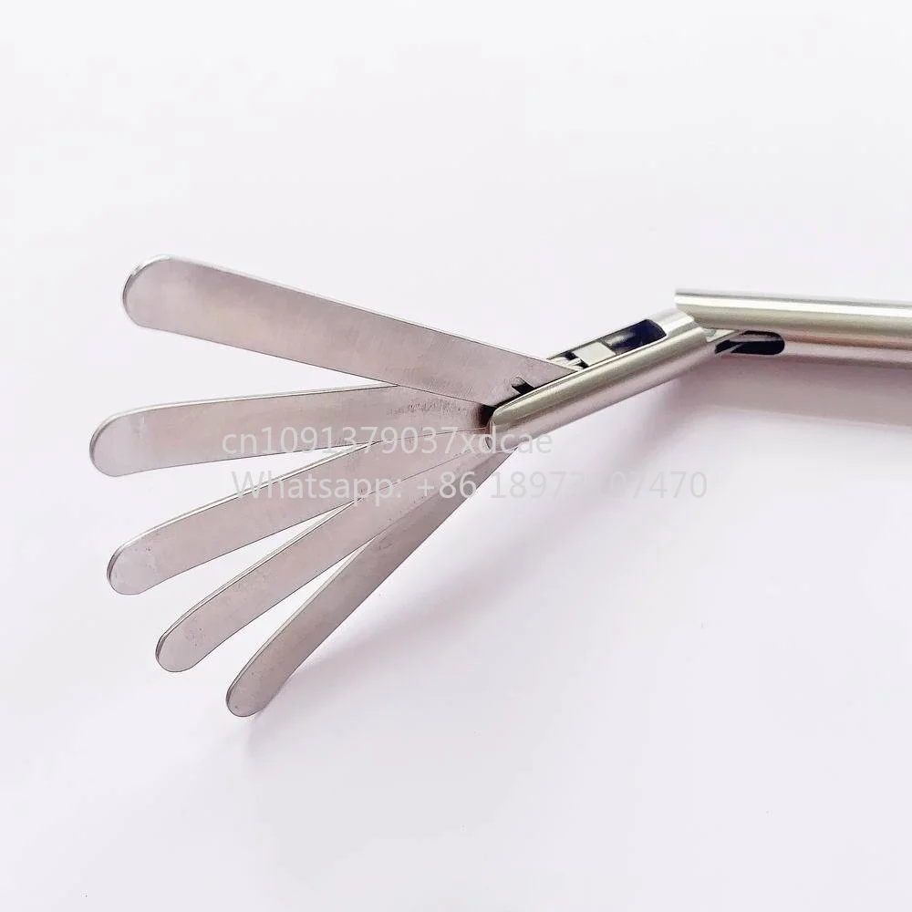 2026 New 10mm Thoracoscopic Flexible Fixed Fan Retractor Stainless Steel 330mm Laparoscopic Articulating Fan Retractor
