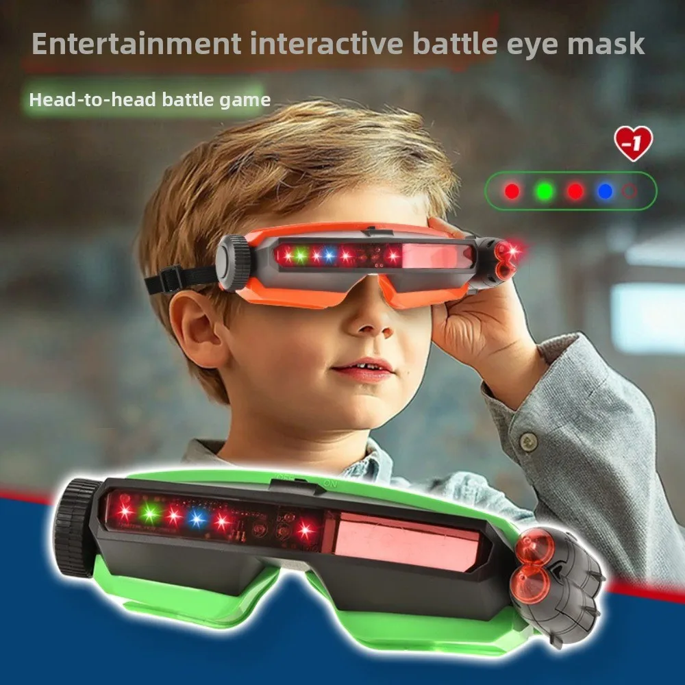 2 pezzi semplici occhiali da tiro laser regolabili gioco di ruolo giocattolo raggi luminosi a LED gioco laser ABS fino a 10 m occhiali fantastici per bambini