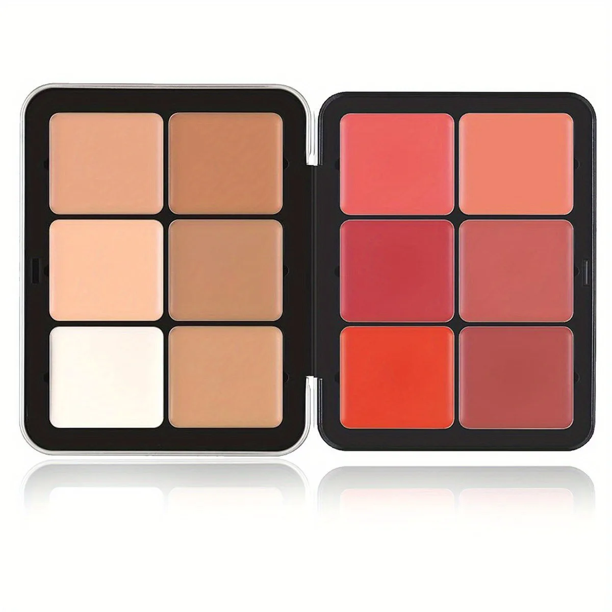 Makeup Blush Cream Palette for Cheeks Multi-functional Concealer Makeup Palette with Brusher,Natural Matte Long Wearing 12 Color